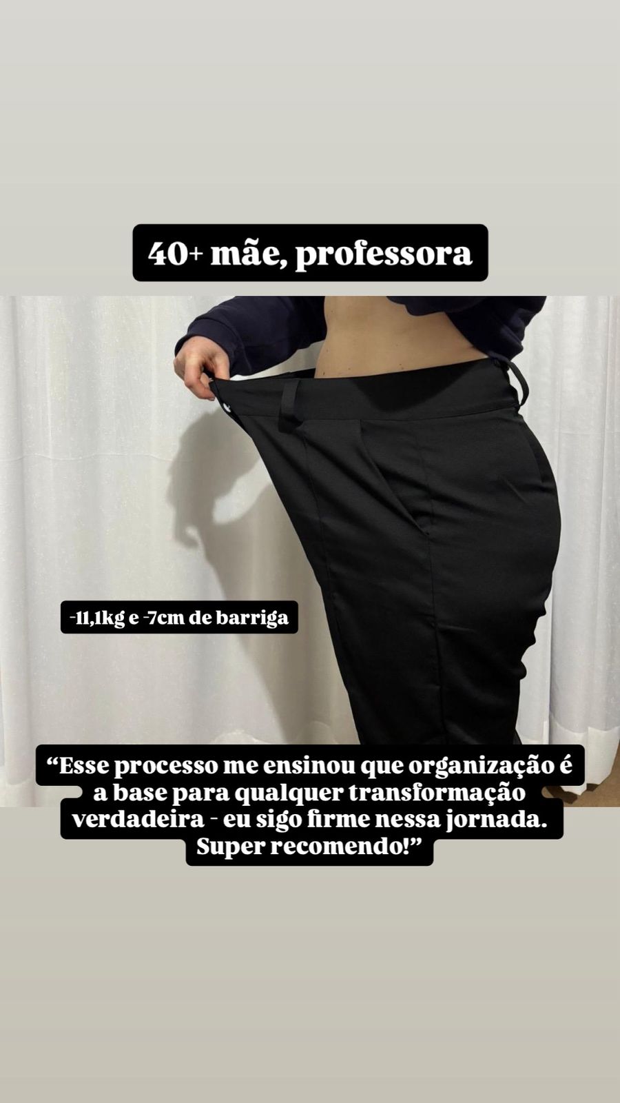 40+ · Mãe e professora